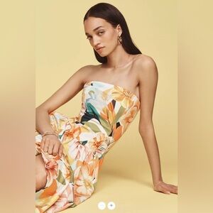 Anthropologie Drop-Waist Floral Midi Dress, NWT